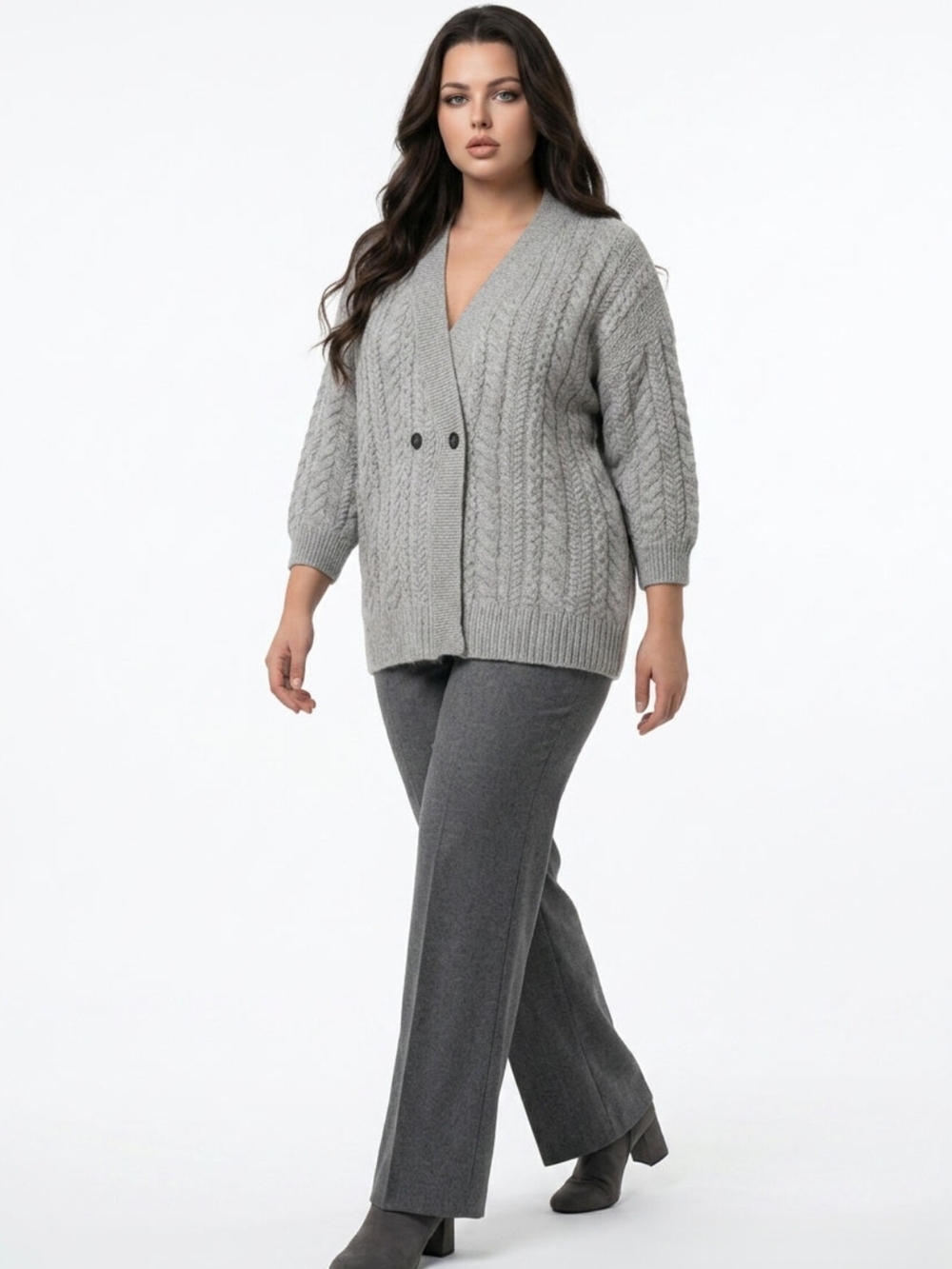 NAADAM Oversized Wool Cashmere Cable Knit Cardigan | NWT